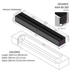 Aquafire® 40'' Water Vapor Built-In Electric Fireplace Insert