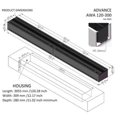 Aquafire® 40'' Water Vapor Built-In Electric Fireplace Insert